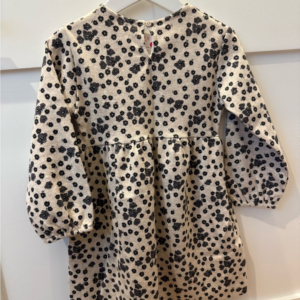 Zara Beige and Black Floral Dress - Picture 4 of 4